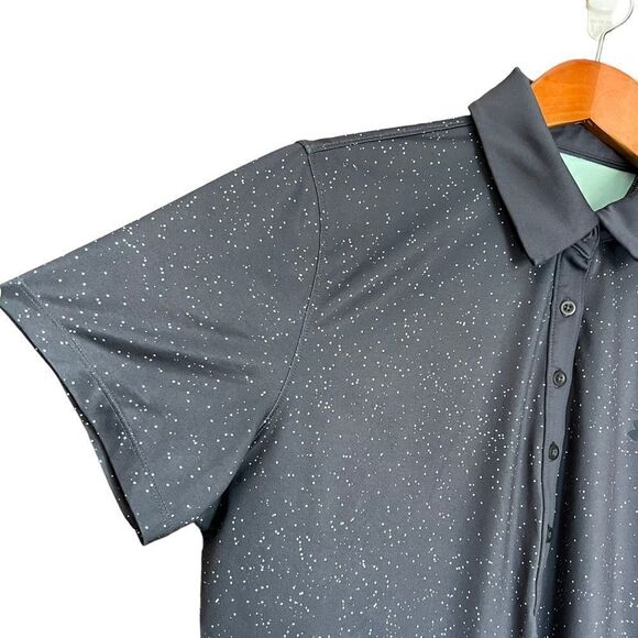3 for $30! Under armour grey & blue dotted polo shirt - Picture 3 of 8